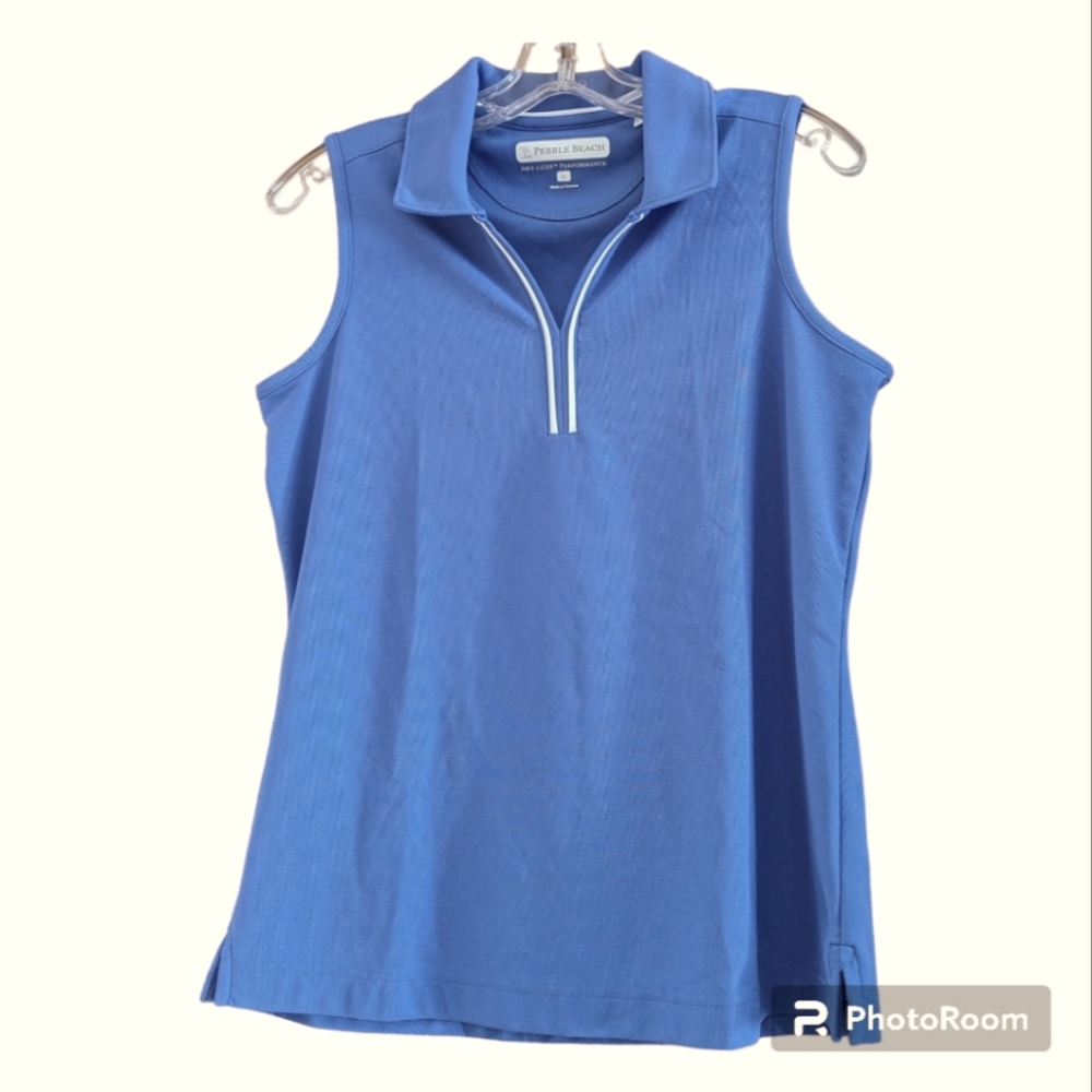 Women's Pebble Beach sleeveless golf shirt size L